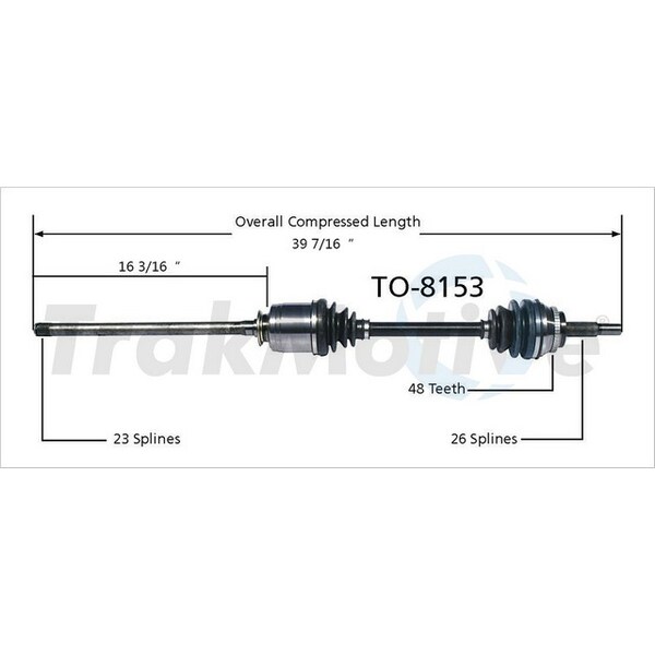 Surtrack Axle Cv Axle Shaft, To-8153 TO-8153 - main